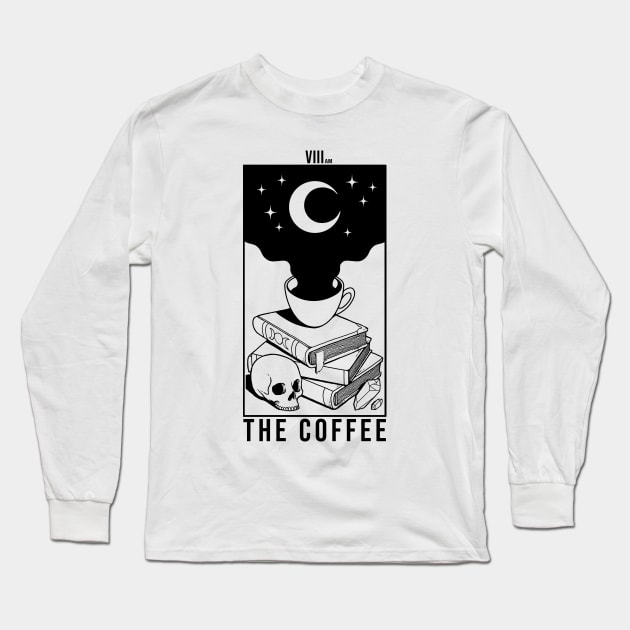 The Coffee (White) Long Sleeve T-Shirt by Deniart